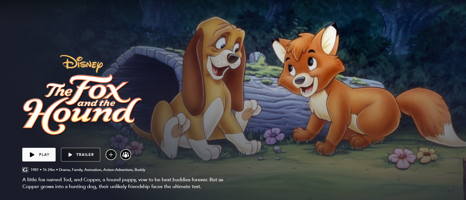 Disney movies fox and the best sale hound
